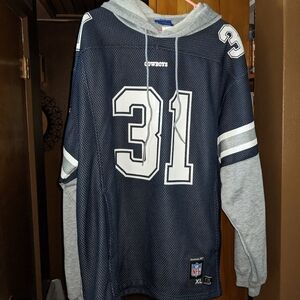 Vintage NFL Dallas Cowboys Roy Williams Jersey Hoodie 31 Pullover Jacket RARE